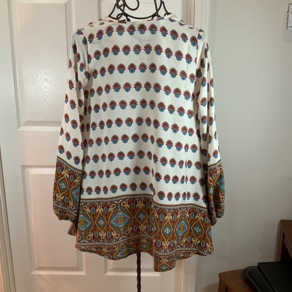 Show Me Your Mu Mu Jamie Tunic Boho Hippie Floral Mini Dress Size Small - Picture 3 of 8